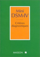 Mini DSM-IV Criteres Diagnostiques - Psychology/Philosophy