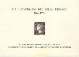 730768 MNH ESPAÑA Hojas Recuerdo 1975 125 ANIVERSARIO DEL SELLO ESPAÑOL - Unused Stamps