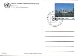 ONU (New-York) Entier-P Fdc Yv:105 Mi: UN Headquarters 17mar1989 Fdc - Andere