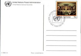 ONU (New-York) Entier-P Fdc Yv:106 Mi: UN Headquarters 17mar1989 Fdc - Other