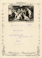 Menükarte, Söhnlein Rheingold, Neujahr 1928, Rubens, Der Früchtekranz - Menus