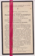 Devotie Doodsprentje Overlijden - Maria Van Cleemput Echtg Theophiel Pieters - St Niklaas 1852 - Temse 1927 - Esquela