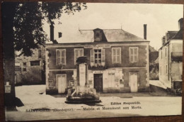 Cpa 24 Dordogne,Saint-Orse, Postes Et Téléphones -Télégraphes, Mairie Et Monument Aux Morts (Militaria), éd Mespoulède - Altri & Non Classificati