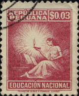 Perou Bienf Obl Yv:1 Mi:43Z Educacion Nacional (cachet Rond) - Perù