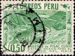 Perou Poste Obl Yv: 433 Mi:526 Andenas De Pisac Cusco Cultivo Del Maiz (TB Cachet Rond) - Perù
