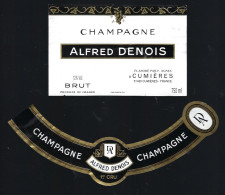 Etiquette Champagne  Brut Alfred Denois Cumieres  Marne 51 élaboré Par F Agnes à Cumieres - Champan