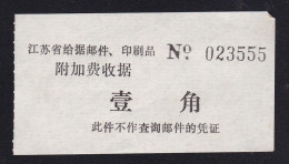 CHINA CHINE CINA  JIANGSU TAICANG 215400  ADDED CHARGE LABEL (ACL)  0.10 YUAN - Altri & Non Classificati