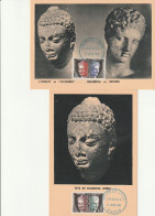 LOT " UNESCO : BOUDDHA / HERMES " Sur 2 Cartes Maximum De 1961. N° YT SERV 23 + 255. Parfait état. CM à Saisir !!! - UNESCO