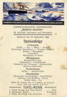 Menükarte, Dampfer Monte Olivia, 24. September 1930, Speisefolge - Menus