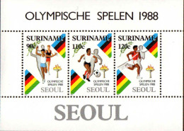 Suriname Bloc N** Yv:52 Mi:47 Olympische Speele Seoul - Surinam