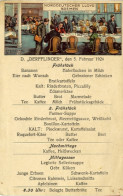 Menükarte, Dampfer Derflinger, 5. Februar 1924, Speisefolge - Menus