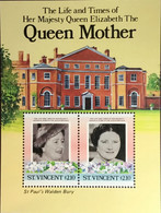 St Vincent 1985 Queen Mother Minisheet MNH - St.Vincent (1979-...)