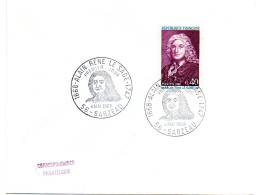 ECRIVAIN / LE SAGE = 56 SARZEAU 1968 = CACHET PREMIER JOUR FDC N° 1558 =  '  ALAIN RENE LE SAGE ' - 1960-1969