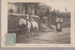 C.P. - APRES LE LABOUR - PRES DU CLOCHER DE SCAER - C.L. GODEBY - N. D. - PRECURSEUR - CHEVAUX - Andere & Zonder Classificatie