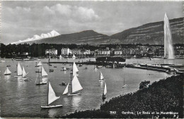 Postcard Switzerland Genève Harbour Sailing Vessel - Genève