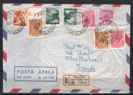 ITALY STAMPS. 1965 REG. COVER TO ISRAEL - Posta Aerea