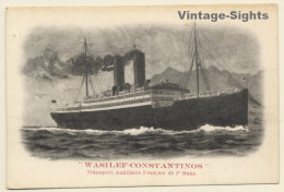 S.S. Wasilef-Constantinos / Steamer - Transport Auxilaire Francais (Vintage PC 1918) - Passagiersschepen