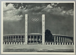 AK Berlin, Reichssportfeld, Stadion, Internationale Handwerks-Ausstellung Mit Sonderstempel Auf DR 665 - Lettres & Documents