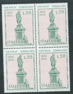 Italia 1974; Niccolò Tommaseo Scrittore E Patriota, Anniversario Della Morte. Quartina. - 1971-80: Mint/hinged