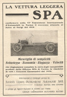 La Vettura Leggera SPA - Pubblicitï¿½ Del 1909 - Old Advertising - Pubblicitari