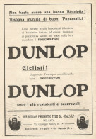 Pneumatici DUNLOP - Pubblicitï¿½ Del 1909 - Old Advertising - Pubblicitari