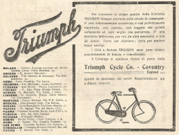 Bicicletta TRIUMPH - Pubblicitï¿½ Del 1909 - Old Advertising - Pubblicitari