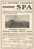La Vettura Leggera SPA - Pubblicitï¿½ Del 1909 - Old Advertising - Pubblicitari