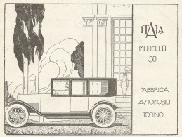 Automobile ITALA Modello 50 - Pubblicitï¿½ Del 1920 - Old Advertising - Pubblicitari