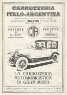 Carrozzeria Italo-Argentina - Vetture Di Lusso - Pubblicitï¿½ Del 1920 - Ad - Pubblicitari