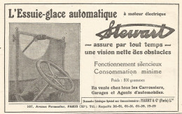 Tergicristalli A Motorino STEWART - Pubblicitï¿½ Del 1926 - Old Advertising - Advertising