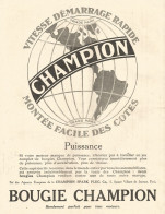 Candele CHAMPION - Pubblicitï¿½ Del 1926 - Old Advertising - Pubblicitari