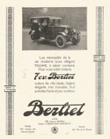 Automobile BERLIET 7 Cv. - Pubblicitï¿½ Del 1926 - Old Advertising - Advertising