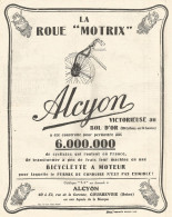 Bicicletta A Motore ALCYON - Vince Il Bol D'Or - Pubblicitï¿½ Del 1926 - Ad - Pubblicitari