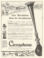 CICCA - Trombe Ciccaphone - Pubblicitï¿½ Del 1925 - Old Advertising - Pubblicitari