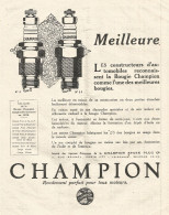 Candele CHAMPION - Le Migliori - Pubblicitï¿½ Del 1925 - Old Advertising - Pubblicitari