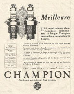 Candele CHAMPION - Le Migliori - Pubblicitï¿½ Del 1925 - Old Advertising - Advertising