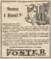 Pillole FOSTER Per I Reni - Vignetta - Pubblicitï¿½ Del 1932 - Old Advert - Publicités