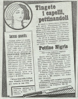 Pettine NIGRIS Tingete I Capelli Pettinandoli - Pubblicitï¿½ Del 1932 - Ad - Publicités