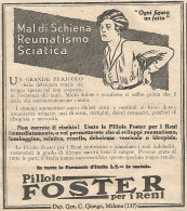 Pillole FOSTER Per I Reni - Vignetta - Pubblicitï¿½ Del 1932 - Old Advert - Publicités