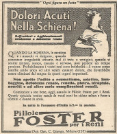 Pillole FOSTER Per I Reni - Vignetta - Pubblicitï¿½ Del 1932 - Old Advert - Publicités