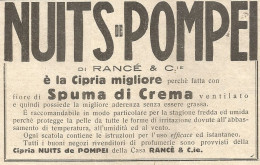 Cipria NUITS DE POMPEI - Pubblicitï¿½ Del 1932 - Old Advertising - Advertising