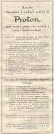 PROTON - Pubblicitï¿½ Del 1932 - Old Advertising - Publicités