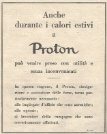 PROTON - Pubblicitï¿½ Del 1932 - Old Advertising - Publicités