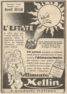 Alimento MELLIN - L'estate... - Pubblicitï¿½ Del 1932 - Old Advertising - Advertising