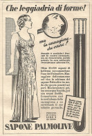 Sapone PALMOLIVE - Che Leggiadria Di Forme.. - Pubblicitï¿½ Del 1932 - Ad - Publicités