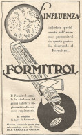 FORMITROL - L'influenza... - Pubblicitï¿½ Del 1932 - Vintage Advertising - Advertising