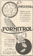 FORMITROL - L'influenza... - Pubblicitï¿½ Del 1932 - Vintage Advertising - Publicités