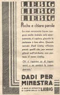 LIEBIG - Poche E Chiare Parole... - Pubblicitï¿½ Del 1932 - Vintage Advert - Advertising