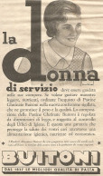 Pasta Buitoni - La Donna Di Servizio... - Pubblicitï¿½ Del 1932 - Vintage Ad - Advertising