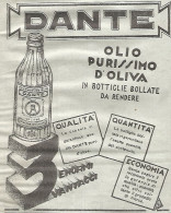 DANTE - Olio Purissimo D'oliva - Pubblicitï¿½ Del 1932 - Vintage Advertising - Publicités